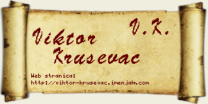 Viktor Kruševac vizit kartica